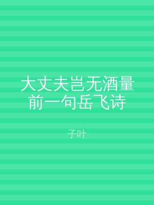 大丈夫岂无酒量前一句岳飞诗